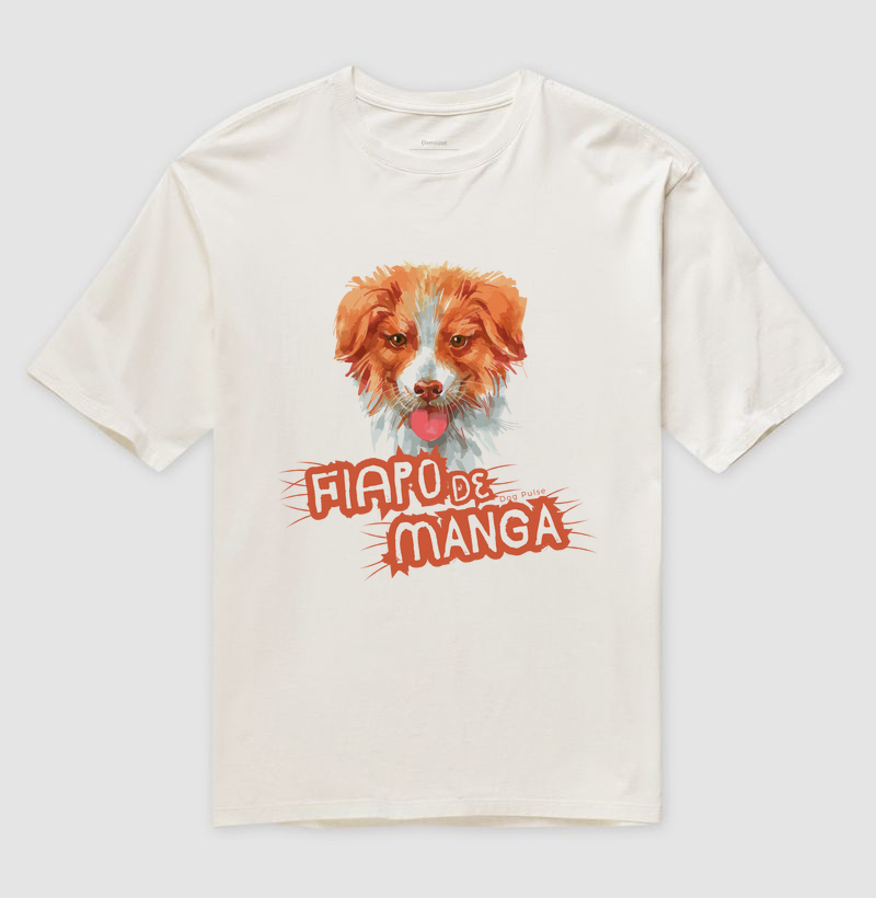 Camiseta Oversized Dog Pulse - Fiapo de Manga Brown