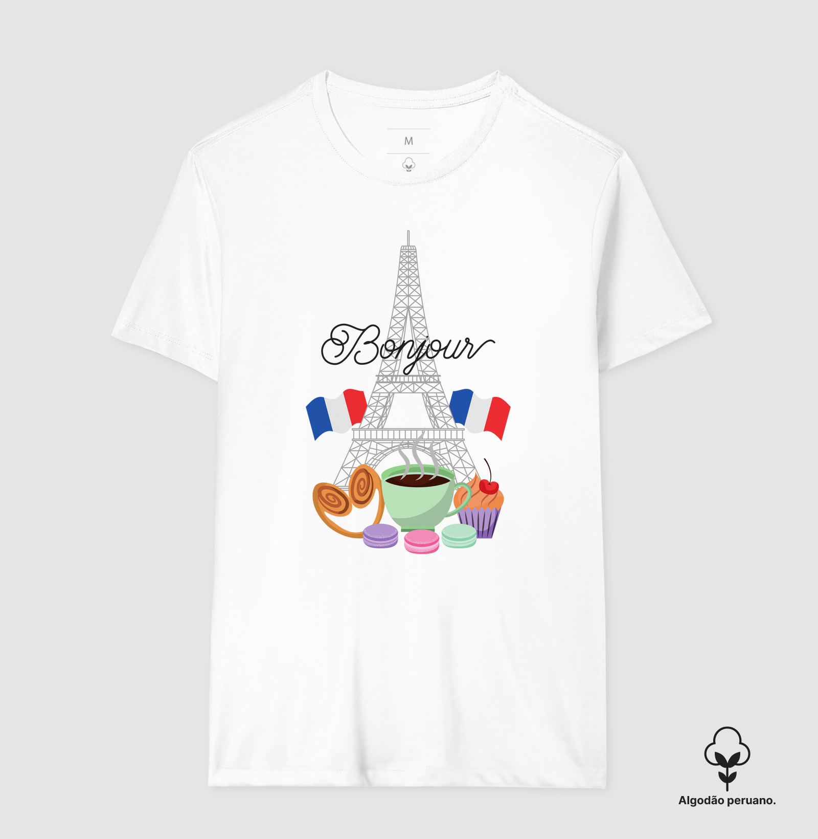 Camiseta Viagem - Torre Eiffel Bonjour