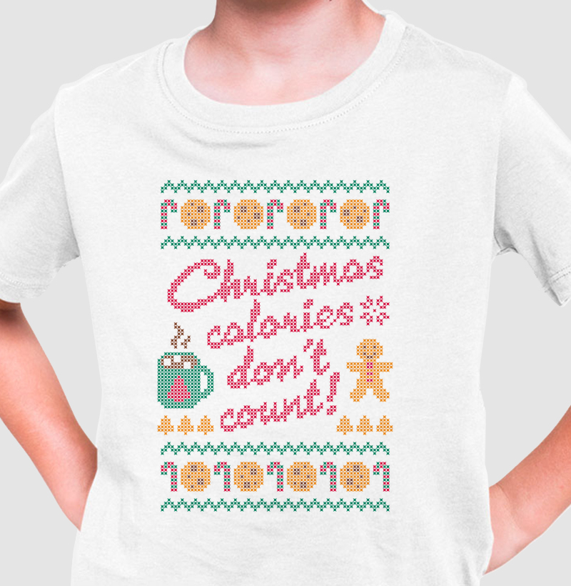 Camiseta Infantil Natal Calorias 1
