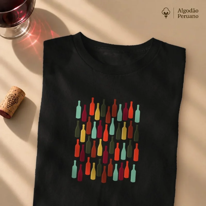Camiseta Garrafas de Vinho
