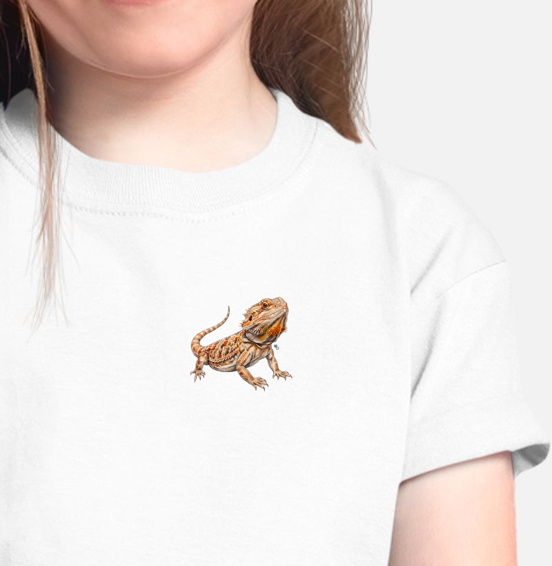 Répteis - Mini - Dragão-Barbudo - Infantil - Camiseta Infantil
