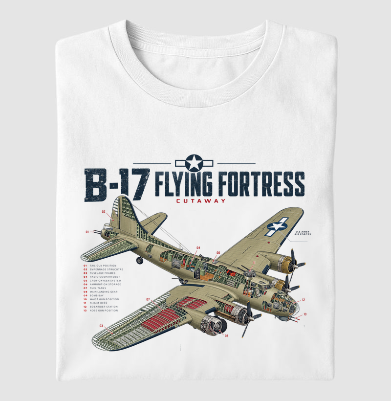 Boeing B-17 Flying Fortress | Cutaway - Camiseta