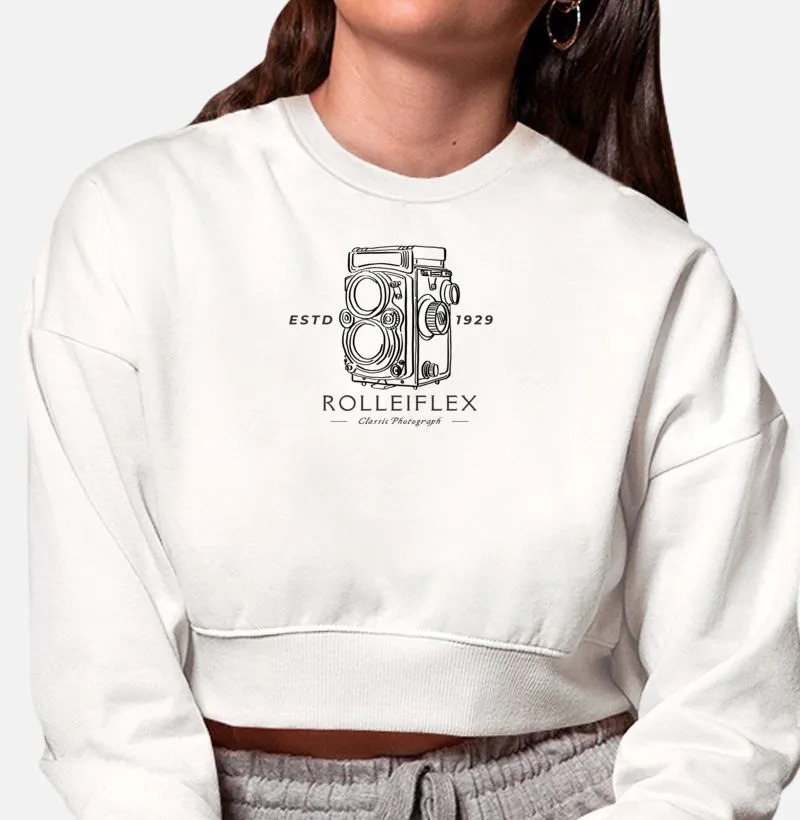 Moletom cropped feminino rolleiflex classic photograph