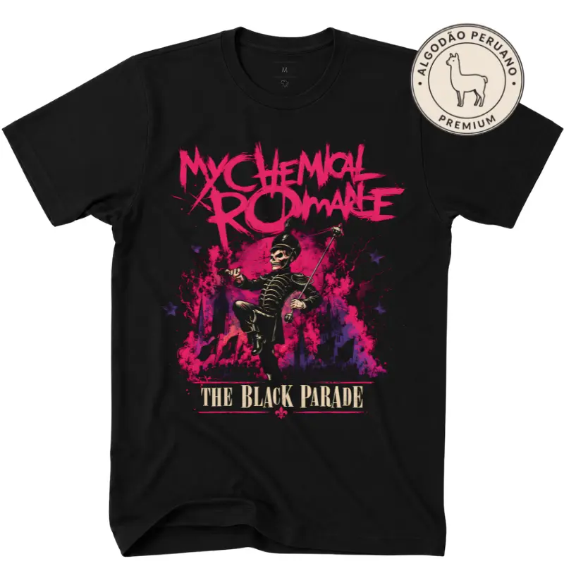 Camiseta Algodão Peruano The Black Parade