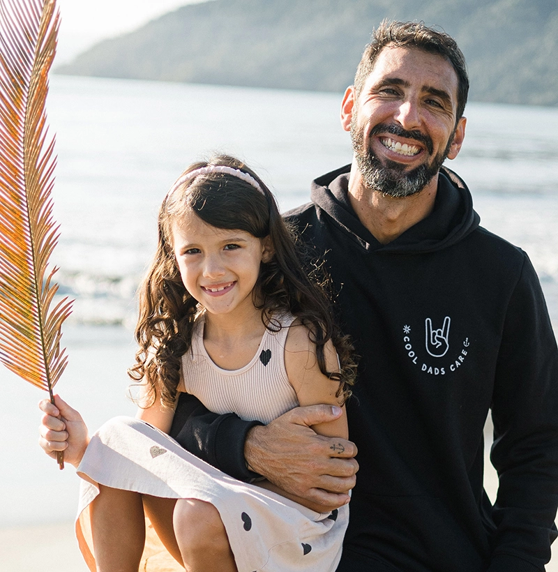 Cool dads care | Homem Paterno [Moletom Hoodie Slim]