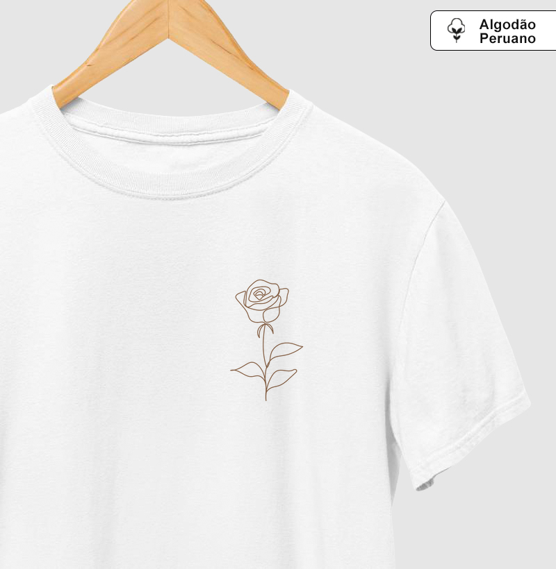 Camiseta Minimalista Vintage Rose Owl Basic