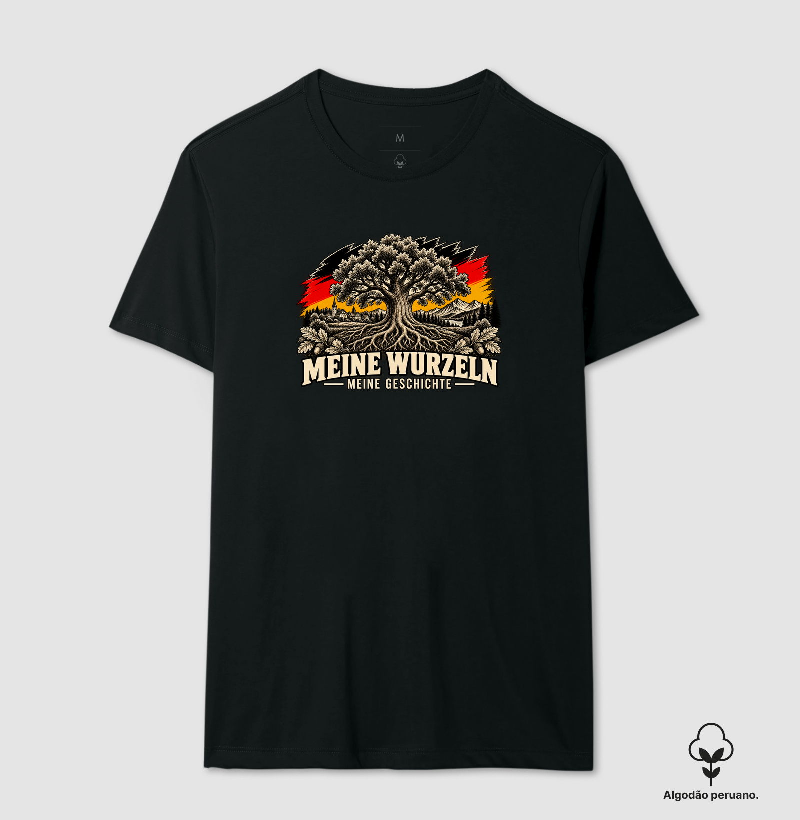 Meine Wurzeln, Meine Geschichte - Camiseta Algodão Peruano