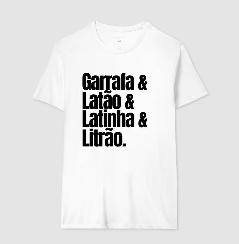 Camiseta Garrafa, Latão Latinha Litrão