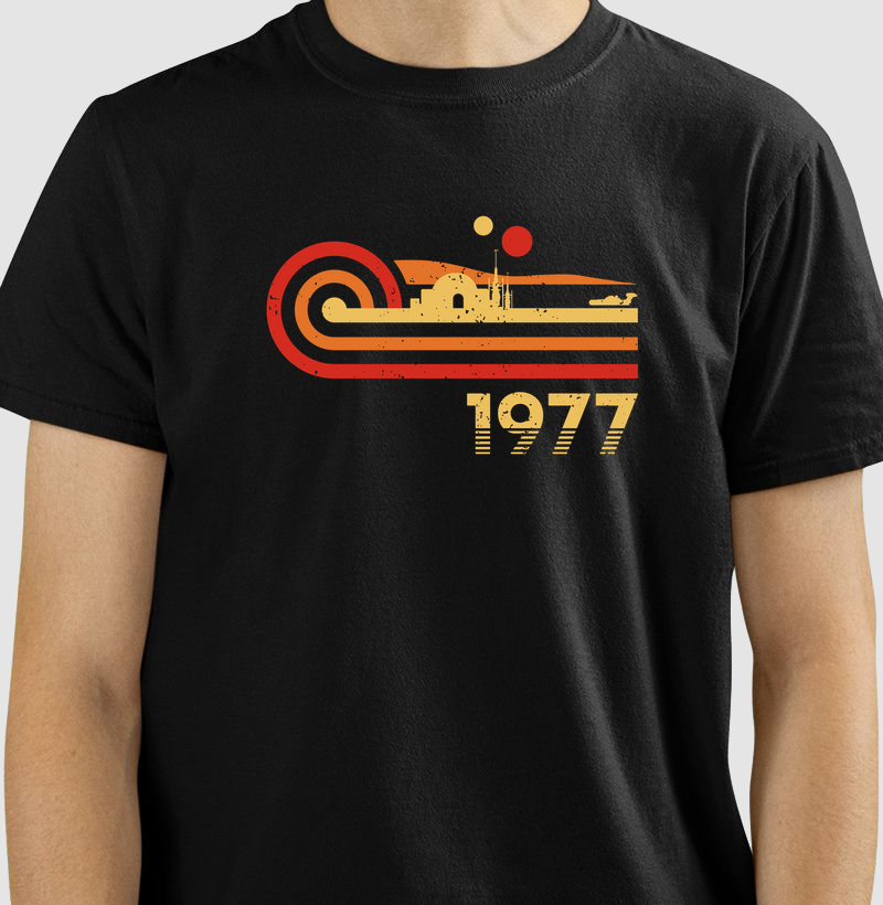 Camiseta  Retro Vintage Desert Planet 1977