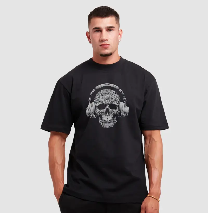 OVERSIZED - Rave to the Grave - black and white