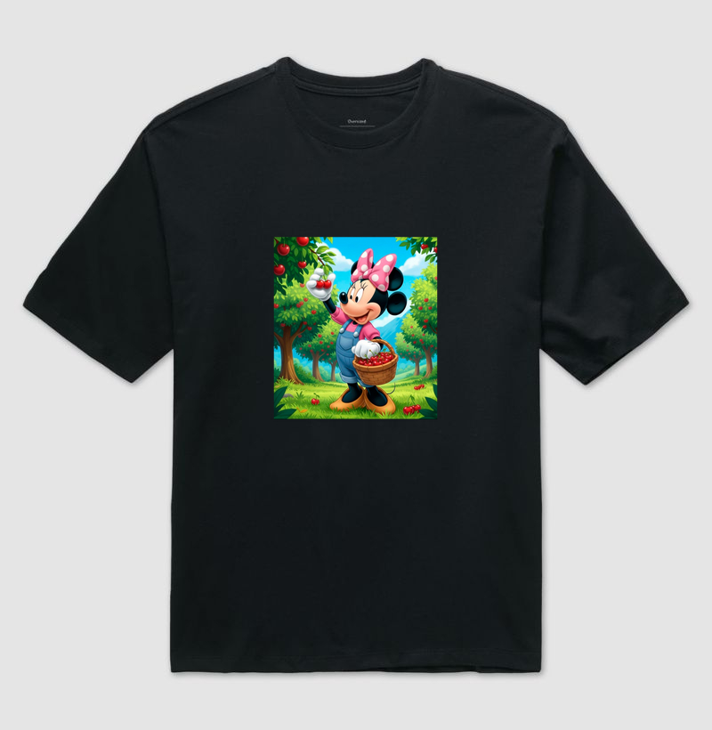 Minnie colhendo maça