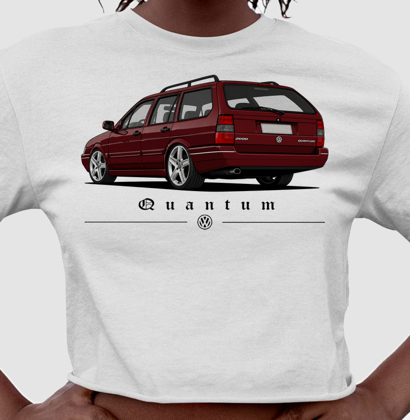 Camiseta cropped feminina Santana Quantum