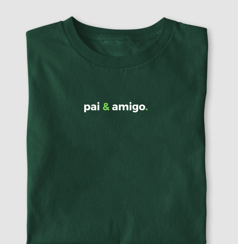 Camisa Pai & Amigo Branco & Verde Claro