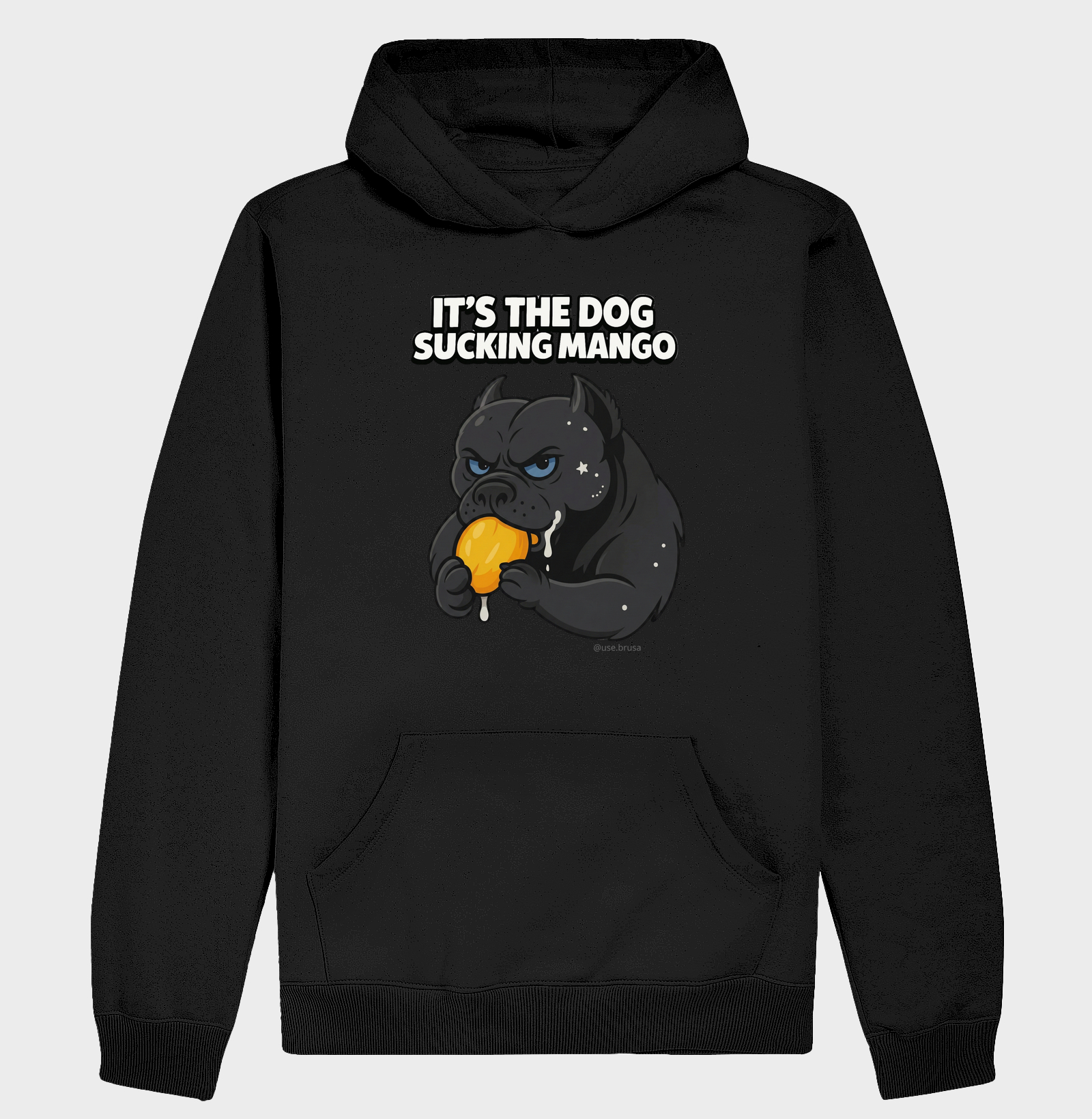 It's the dog sucking mango