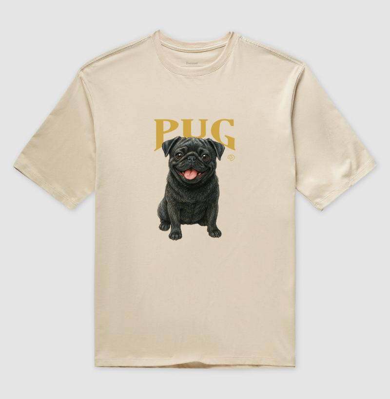 Pug Preto Vintage