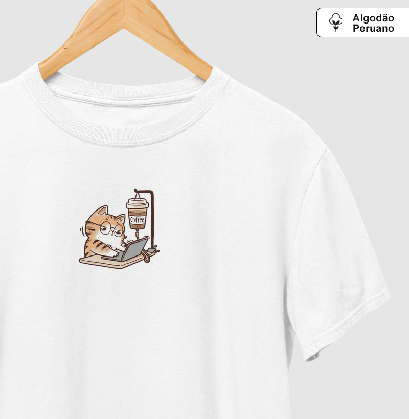 ALGODÃO PERUANO - Coffee Cat - PREMIUM