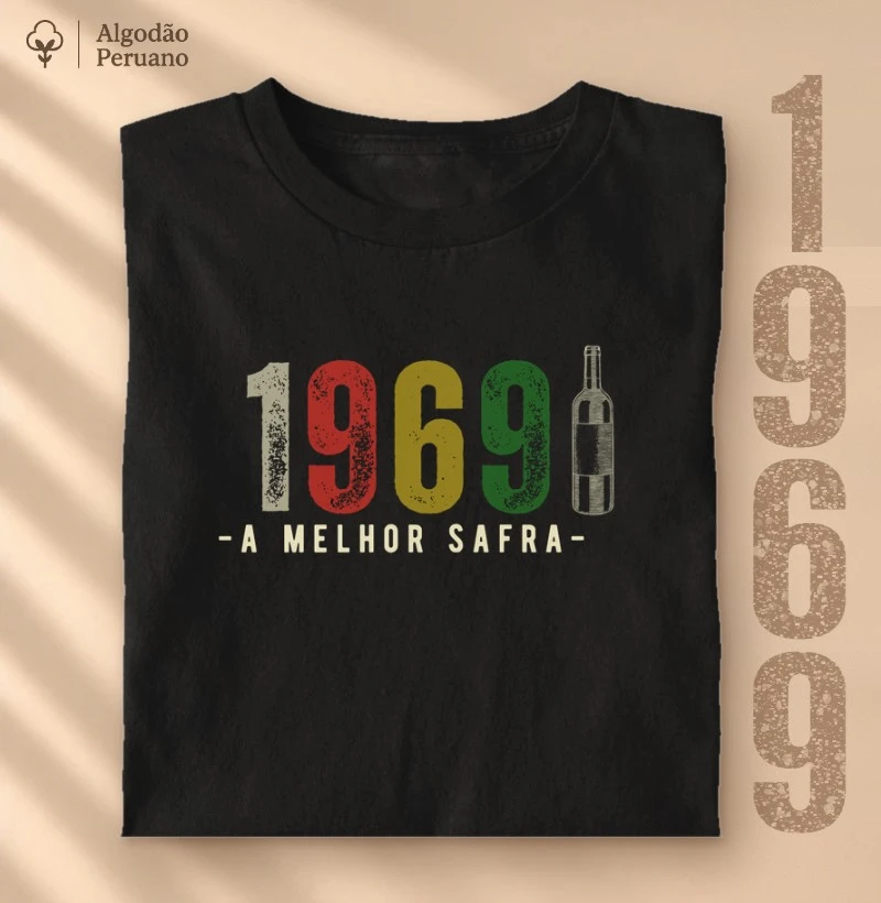 Camiseta Vinho - A Melhor Safra 1969