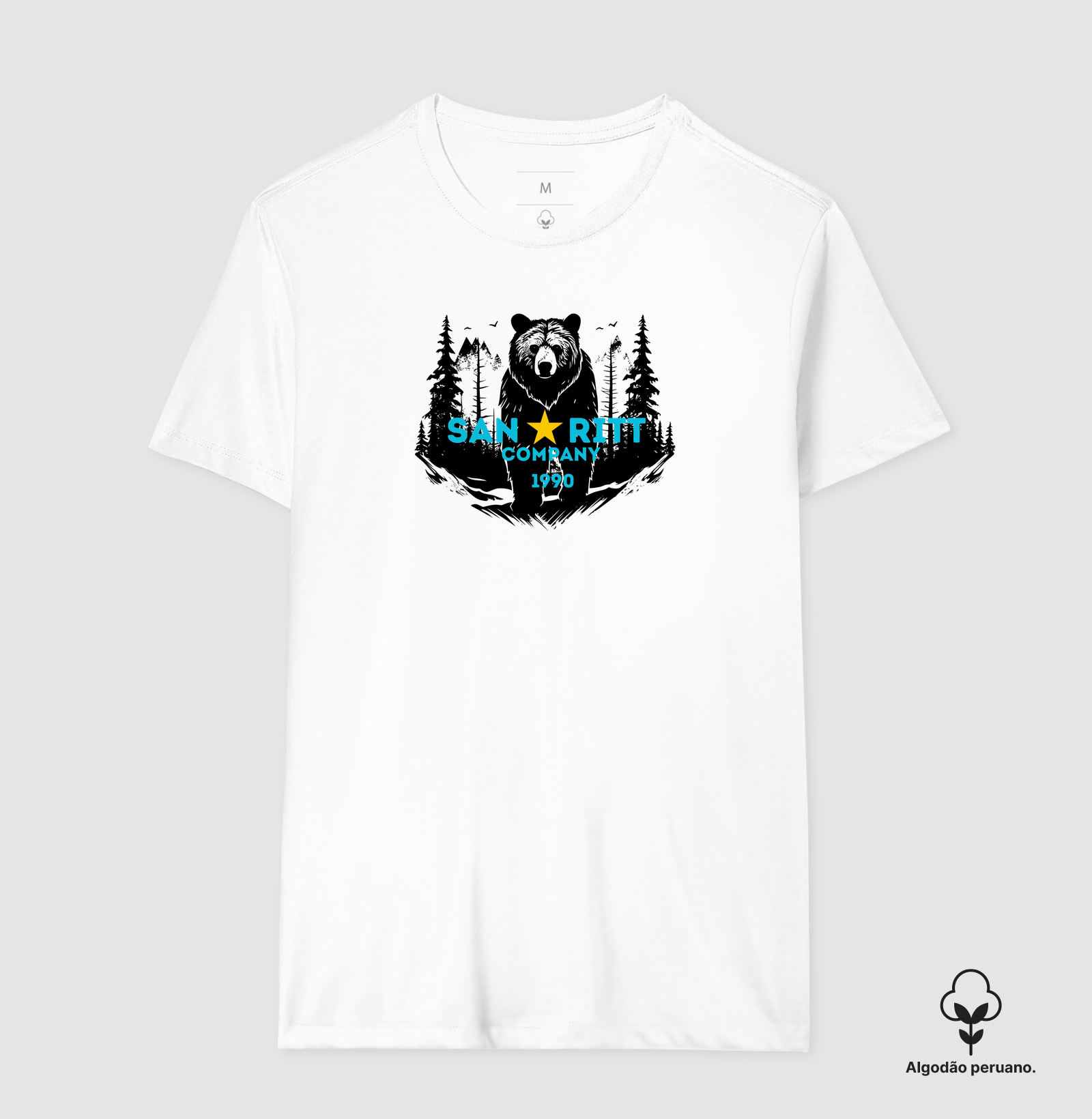 Camiseta Algodão Peruano S★R URSO