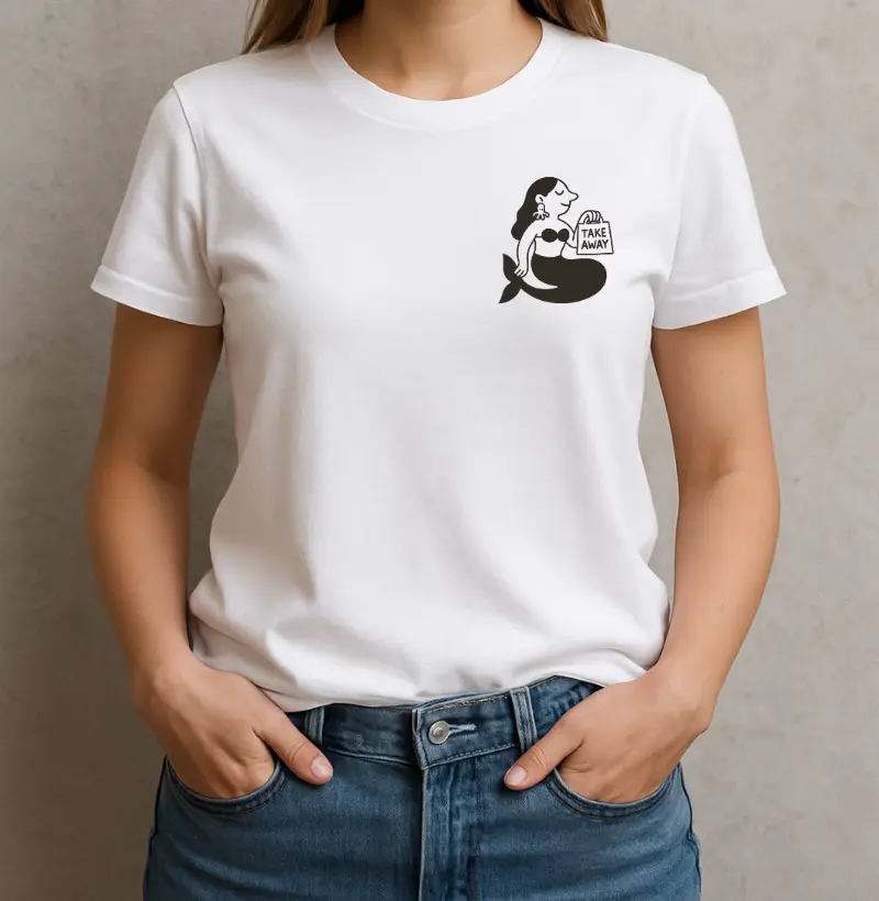 Camiseta Sereia Take Away - por Maísa Campos