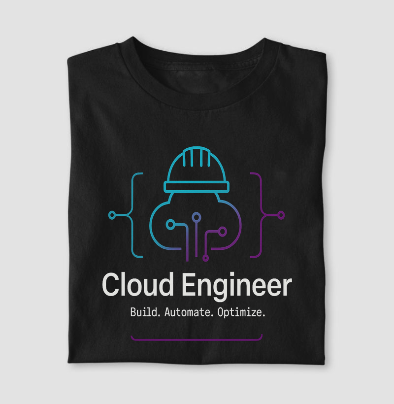 Camiseta Cloud Engineer – Build. Automate. Optimize.