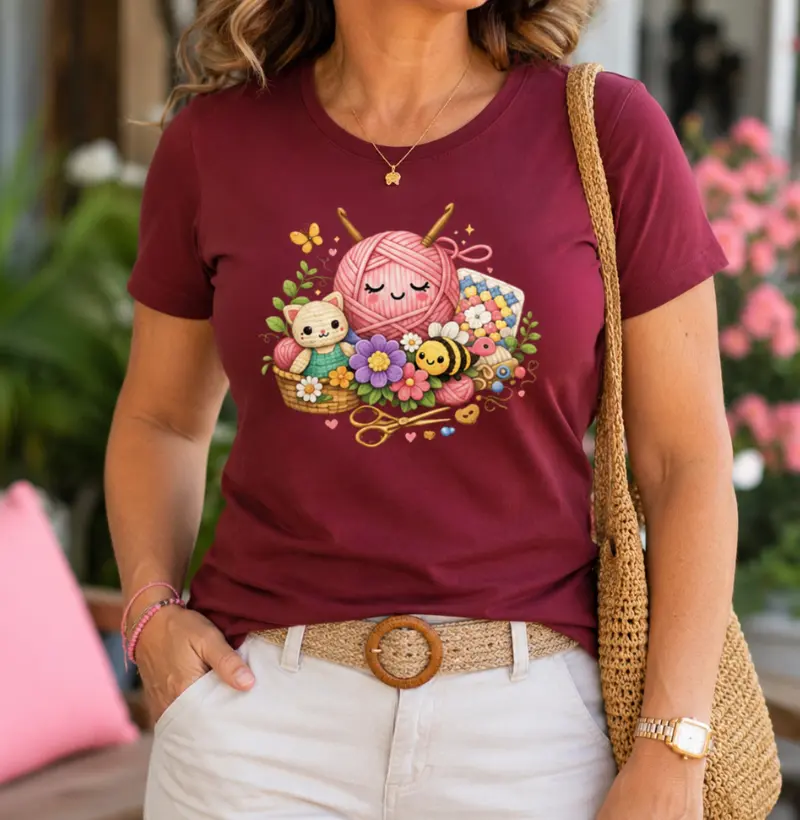 Camiseta Jardim das Crocheteiras Divertida