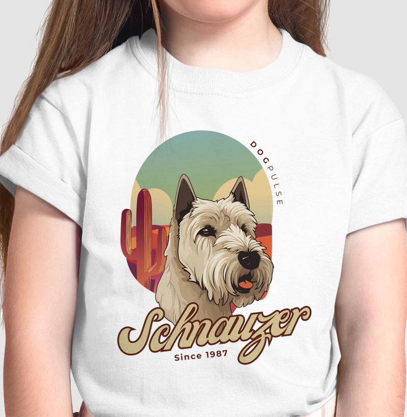 Camiseta Infantil Schnauzer Busto Dog Pulse