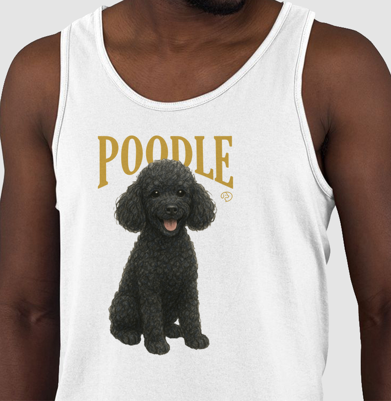 Poodle Preto Vintage