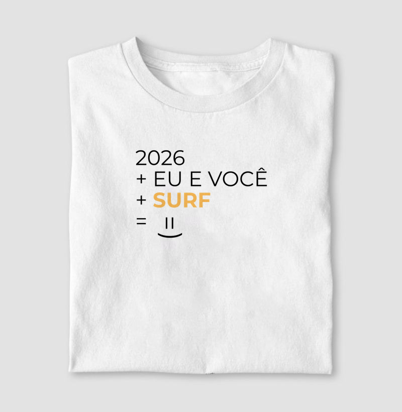 Camiseta 2026 + Eu e Você + Surf – Estampa para Casais Surfistas