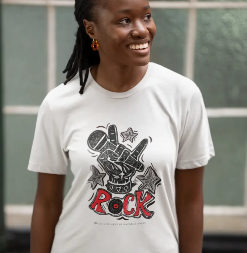 Camiseta Adulto Let's Rock by Rafaela Adami