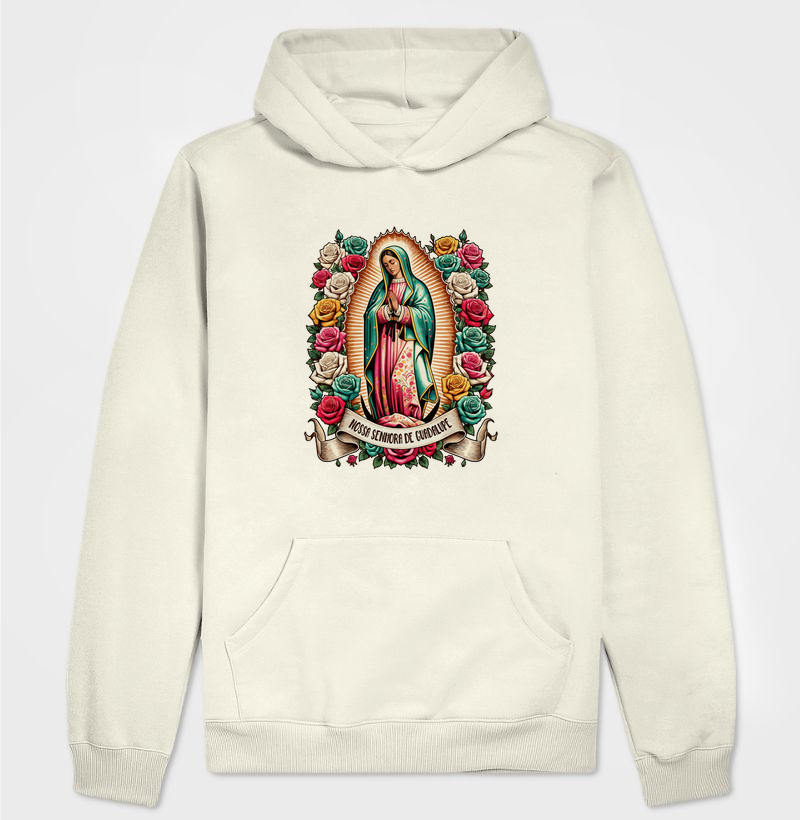 Guadalupe e as Rosas - Moletom Com Capuz