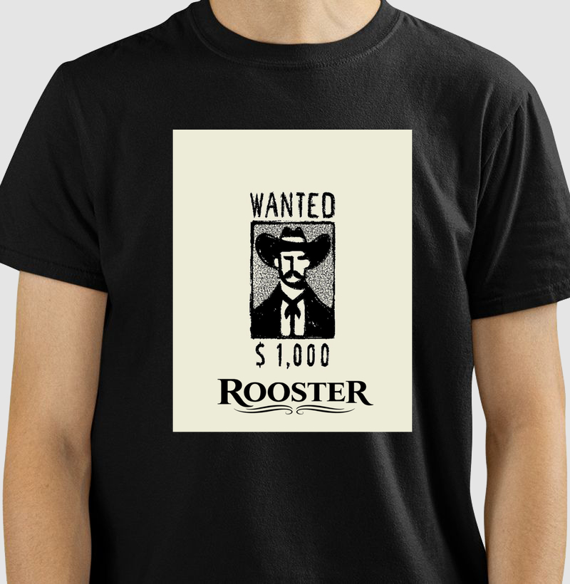 camiseta rooster wanted