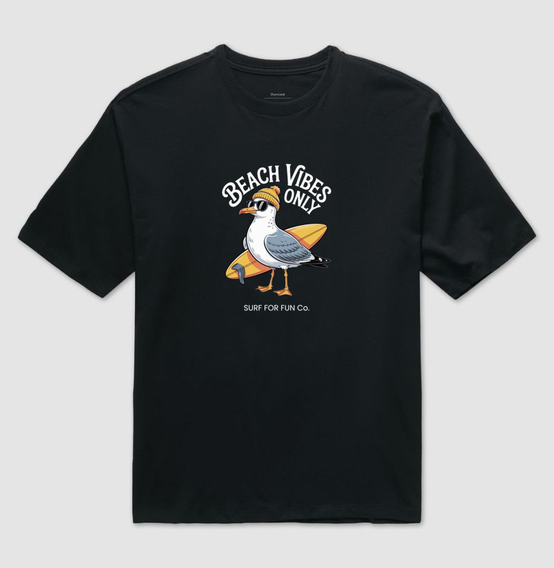 Gaivota Surfista - Beach Vibes Only - Surf For Fun Wear