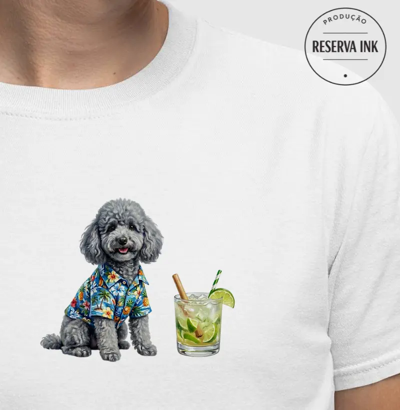 Poodle Cinza - Férias