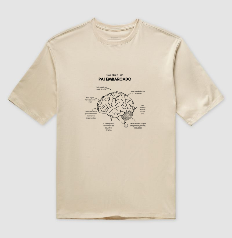 Camiseta Oversized Cérebro do Pai Embarcado