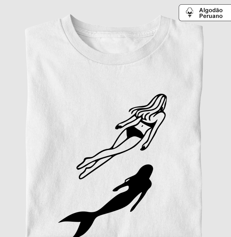 Wannabe Mermaid - Camiseta Algodão Peruano