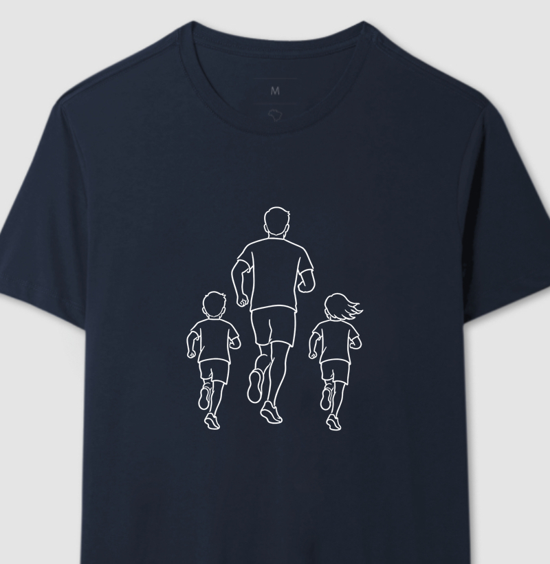 Camiseta Corrida - Pai & Filho & Filha