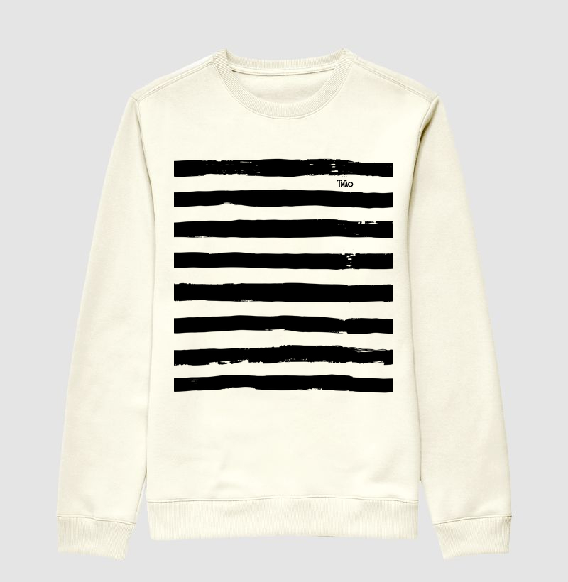 Suéter Moletom Listras Alvinegras