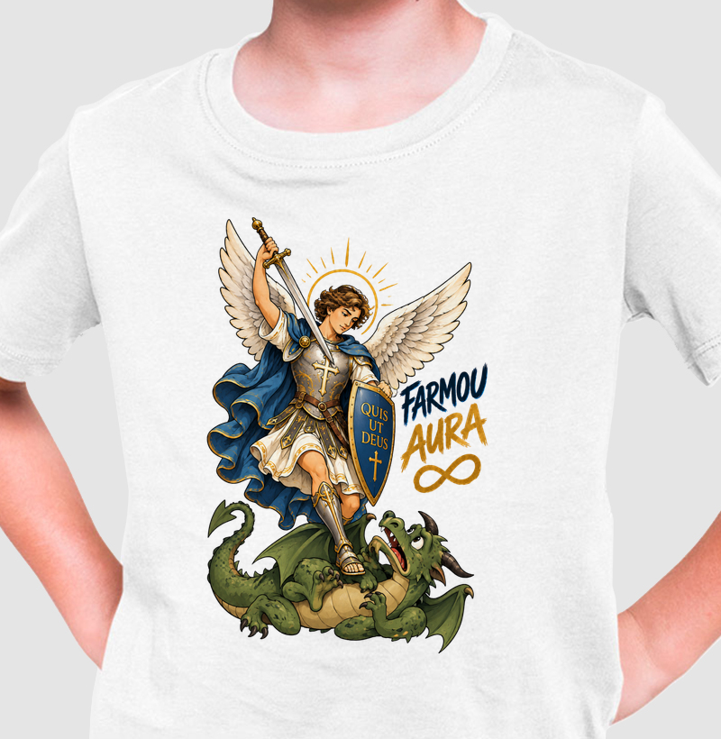 São Miguel + Aura infinita - Camiseta Infantil