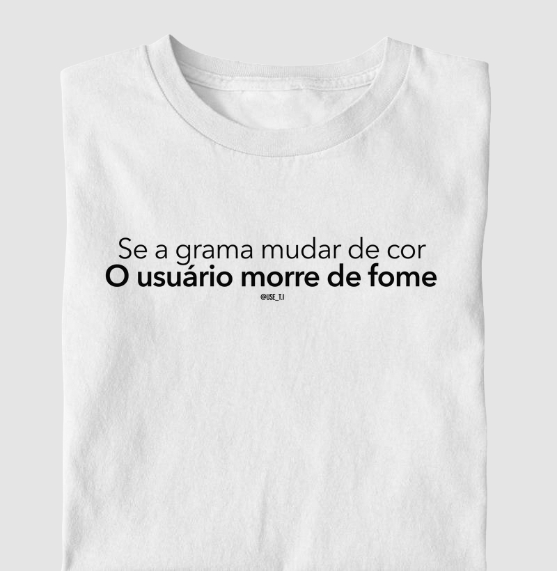 “Se a grama mudar de cor, o usuário morre de fome. II” T.I