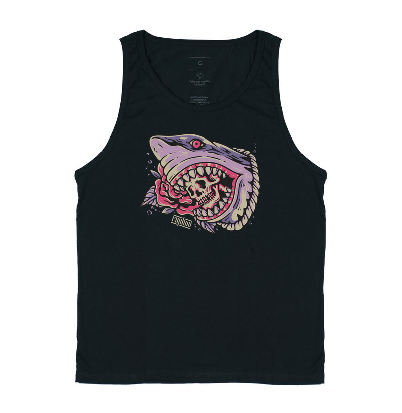 Tubarão engolindo caveira