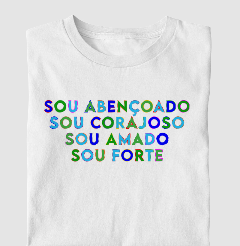 Camiseta infantil masculina "sou forte"