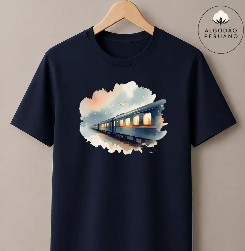 Camiseta Algodão Peruano - Trem Europeu 
