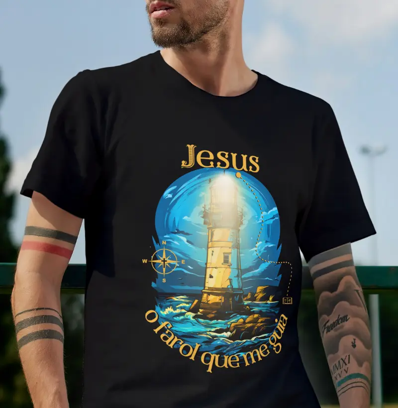 Camiseta - Jesus, O Farol Que Me Guia