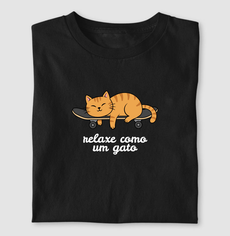 Camiseta Relaxe como um gato - Variação 3