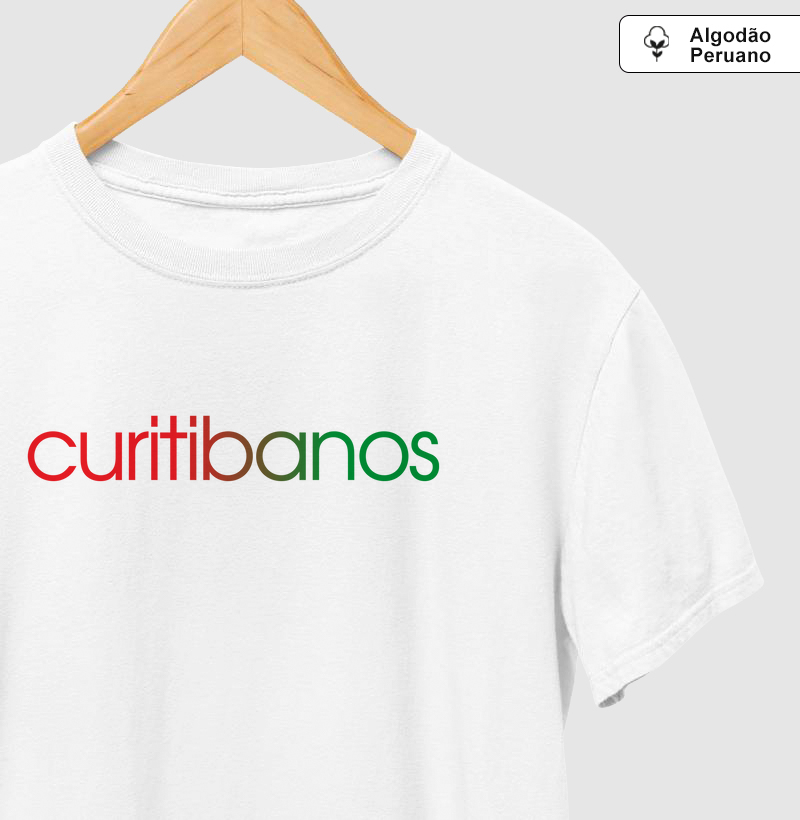 Camiseta Algodão Peruano Curitibanos Cores da Bandeira