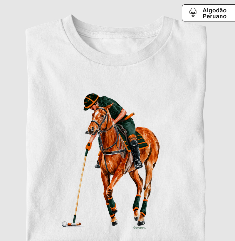 Polo - Orange & Green - Camiseta Algodão Peruano