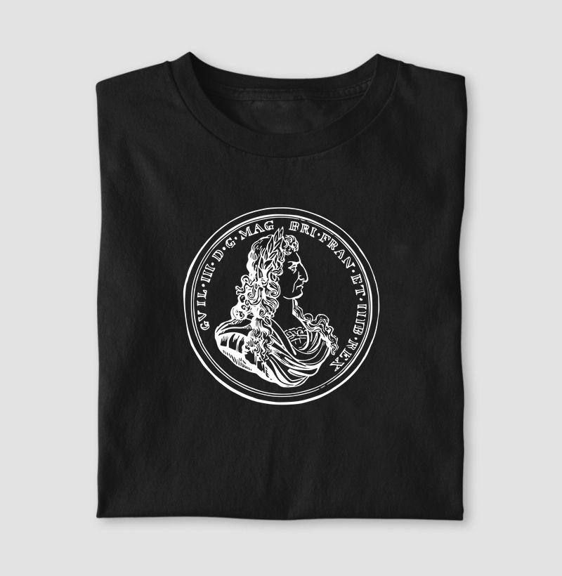 Camiseta Estampa Moeda Romana Branco 