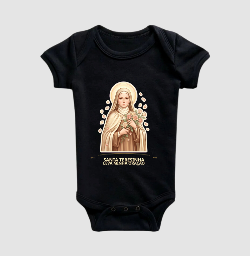 Santa teresinha leva minha oração - Body Infantil