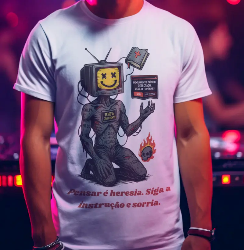 Pensar é heresia. Siga a instrução e sorria.