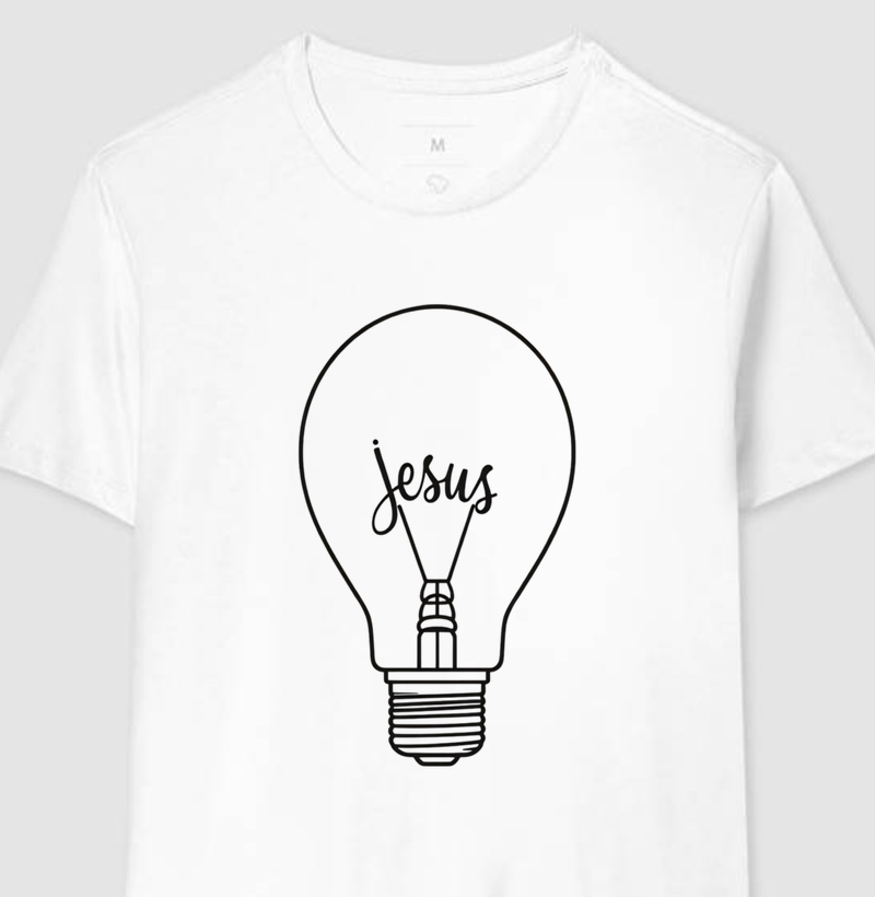 Camiseta Masculina Jesus é a Luz  - Camiseta